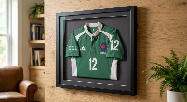 Cadre pour maillot de rugby pour un encadrement personnalisé chic