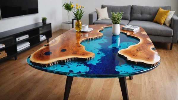 Décorez votre intérieur avec une table résine Époxy | table rivière
