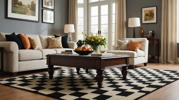 Décorez avec élégance grâce au tapis damier